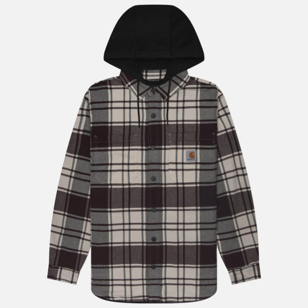 Мужская рубашка Carhartt Rugged Flex Relaxed Fit Flannel Fleece Lined Hooded