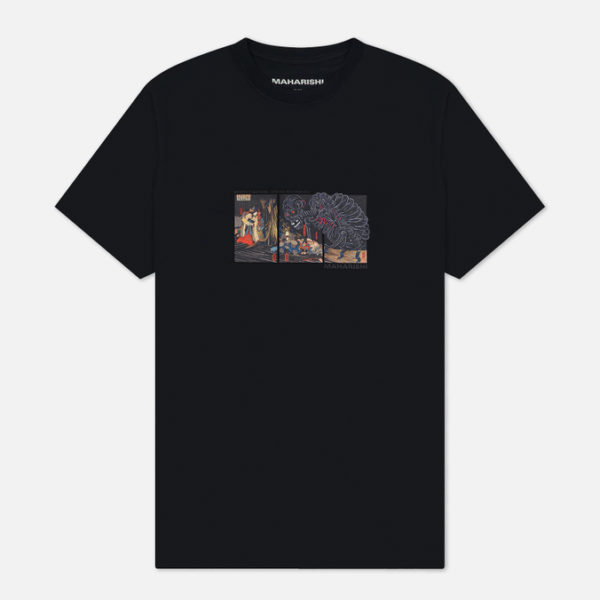 Мужская футболка maharishi x Utagawa Kuniyoshi Cyber Skeleton