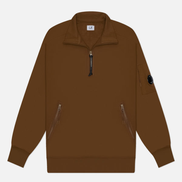 Мужская толстовка C.P. Company Diagonal Raised Fleece Half Zipped