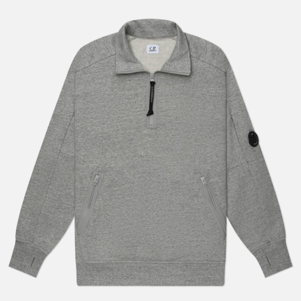 Мужская толстовка C.P. Company Diagonal Raised Fleece Half Zipped