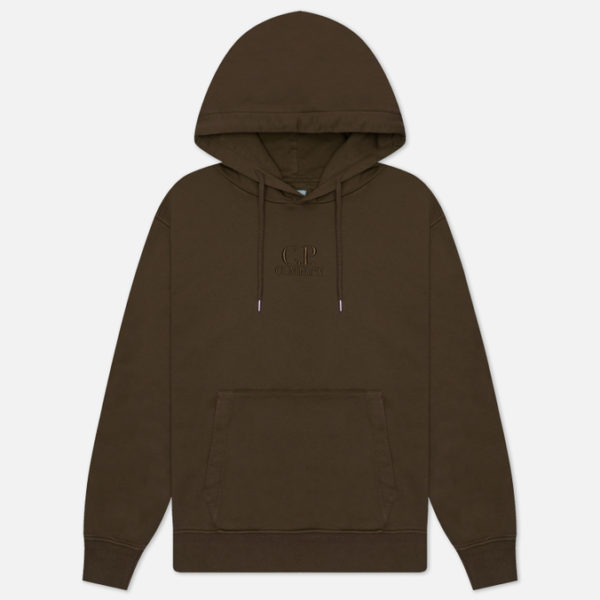 Мужская толстовка C.P. Company Brushed And Emerized Diagonal Fleece Logo Hoodie