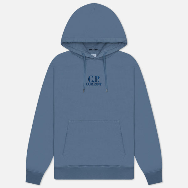 Мужская толстовка C.P. Company Brushed And Emerized Diagonal Fleece Logo Hoodie