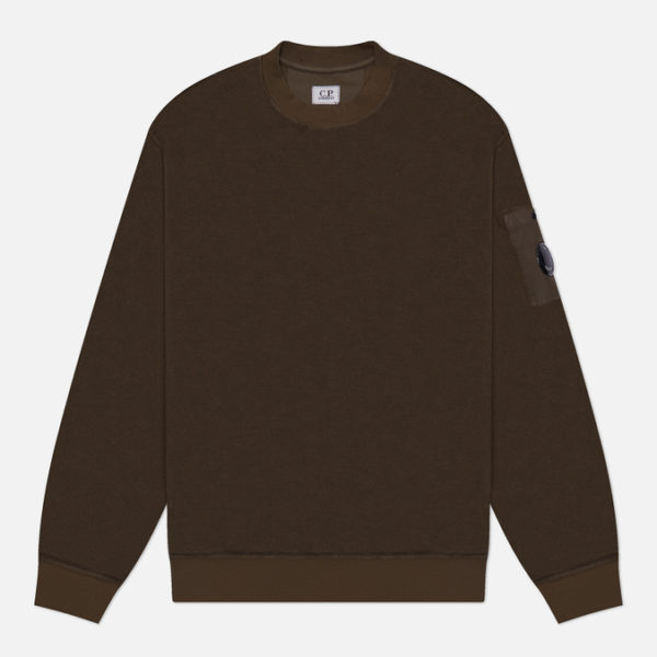 Мужская толстовка C.P. Company Reverse Brushed & Emerized Diagonal Fleece Mixed Crew Neck