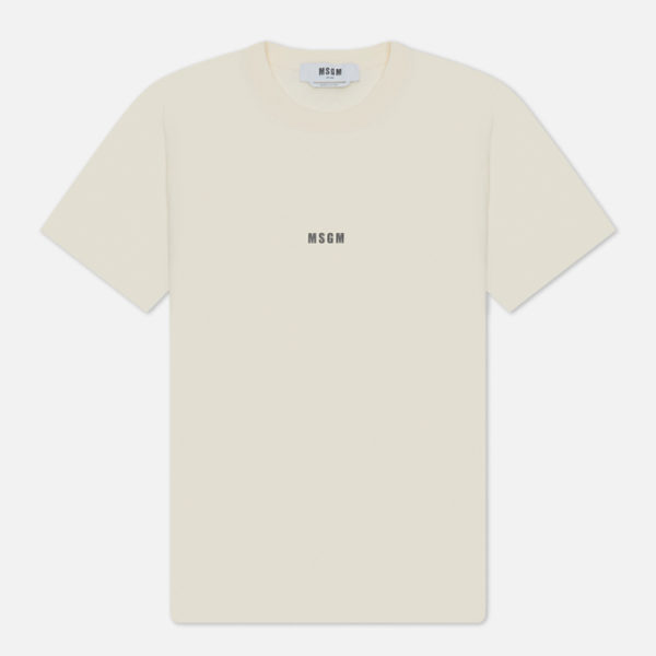 Женская футболка MSGM Micrologo Basic Crew Neck