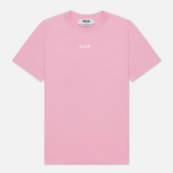 Женская футболка MSGM Micrologo Basic Crew Neck
