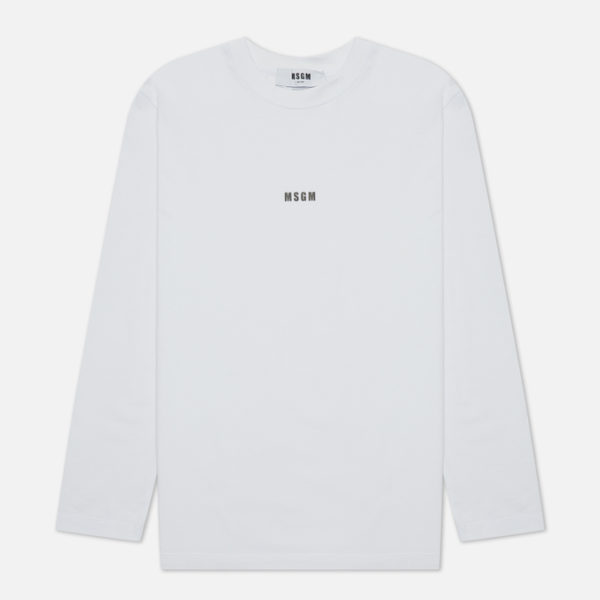 Женский лонгслив MSGM Micrologo Basic Crew Neck