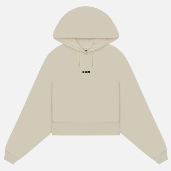 Женская толстовка MSGM Micrologo Basic Hoodie Short
