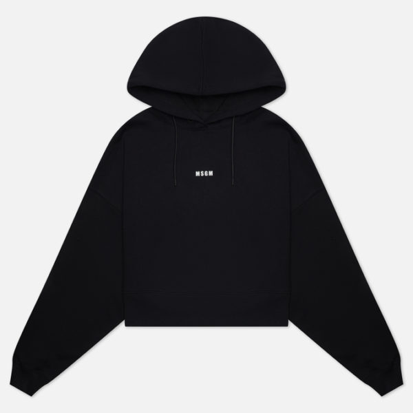 Женская толстовка MSGM Micrologo Basic Hoodie Short