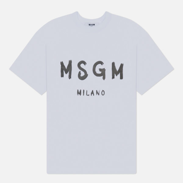 Мужская футболка MSGM Brush Stroke Logo Print