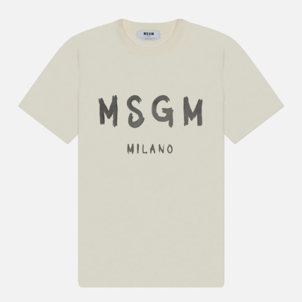 Мужская футболка MSGM Brush Stroke Logo Print