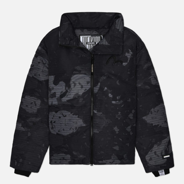 Мужской пуховик Evisu Evisukuro Boro Fabric Printed Down