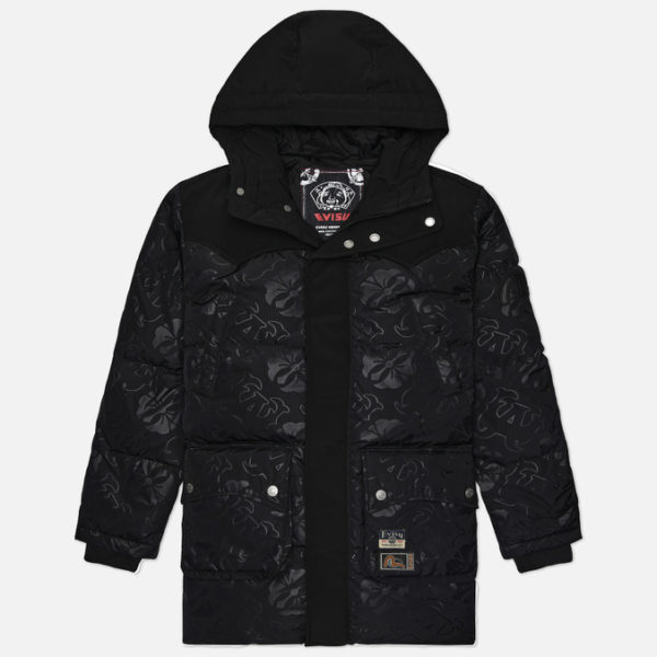 Мужской пуховик Evisu Heritage Heat Seal All Over Print Down With Logo Applique