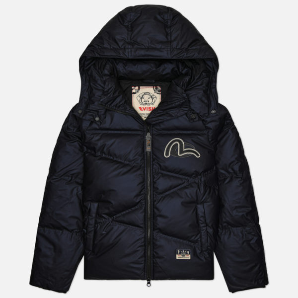 Мужской пуховик Evisu Heritage Logo Printed Down