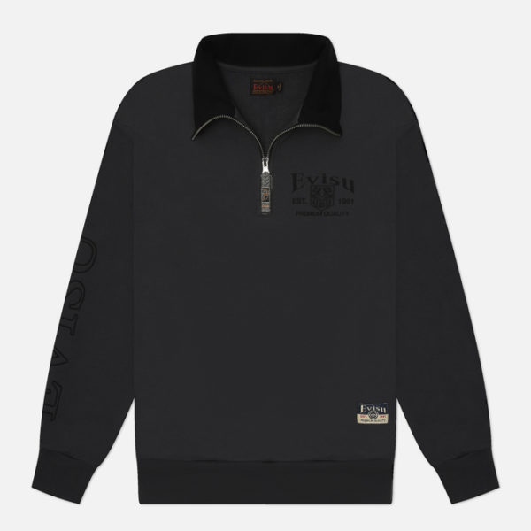 Мужская толстовка Evisu Heritage Daruma Embroidery Half-Zip