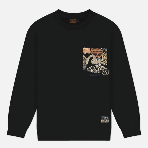 Мужская толстовка Evisu Heritage Seagull Embroidery Printed Pocket