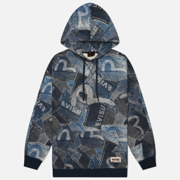 Мужская толстовка Evisu Heritage Seagull Pocket All Over Digital Print Hoodie