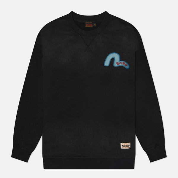 Мужская толстовка Evisu Seagull Daicock Print Badge Washed