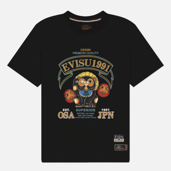 Мужская футболка Evisu Heritage Tanuki Daruma Printed
