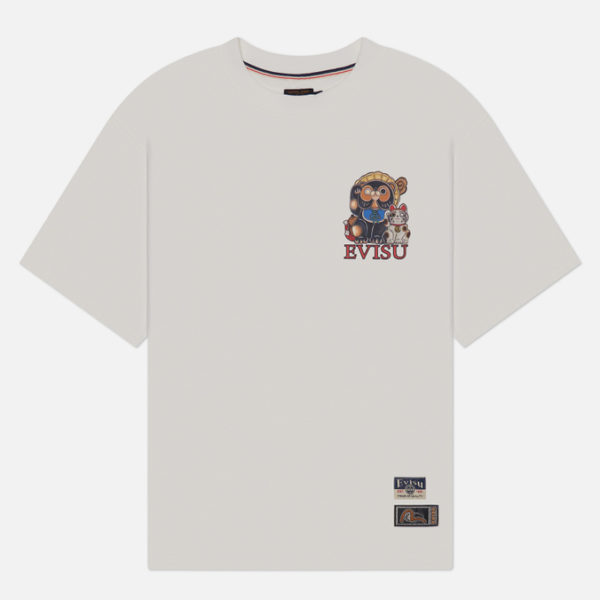 Мужская футболка Evisu Heritage Tanuki Fortune Cat Daruma Printed