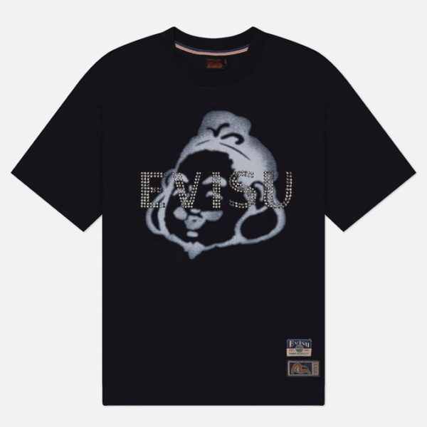 Мужская футболка Evisu Heritage Godhead Printed Evisu Rhinstone