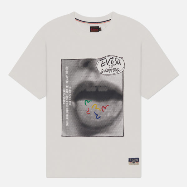 Мужская футболка Evisu Heritage Lips Seagull Photo Printed