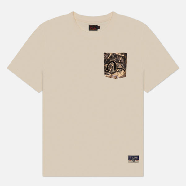 Мужская футболка Evisu Heritage Brocade Pocket Seagull Embroidery