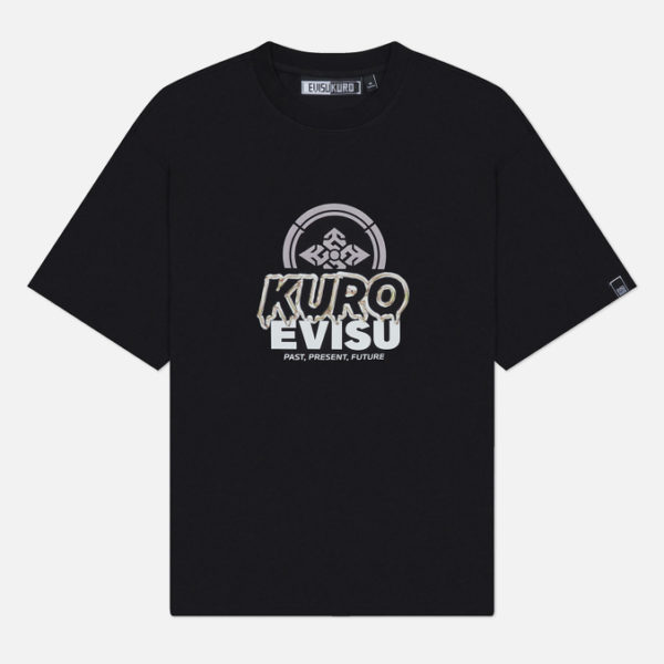 Мужская футболка Evisu Evisukuro Garment Melting Metallic Logo