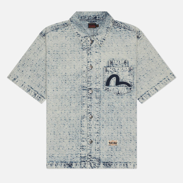 Мужская рубашка Evisu Kamon Jacquard Seagull Embroidery