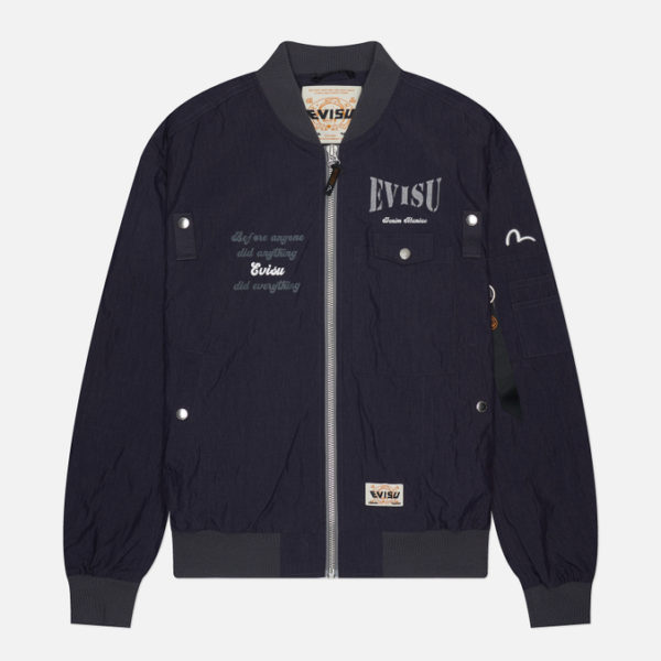 Мужская куртка бомбер Evisu Kamon Print & Embroidery