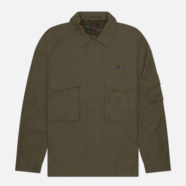 Мужская куртка ветровка Evisu Baby Godhead & Seagull Patchwork Shirt