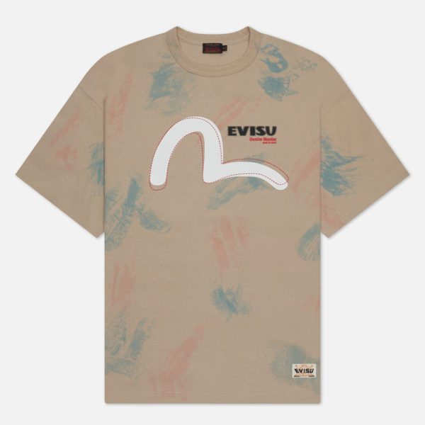 Мужская футболка Evisu Seagull Print Sprayed