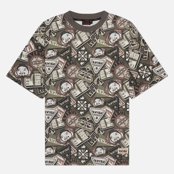 Мужская футболка Evisu Multi Badges All Over Print