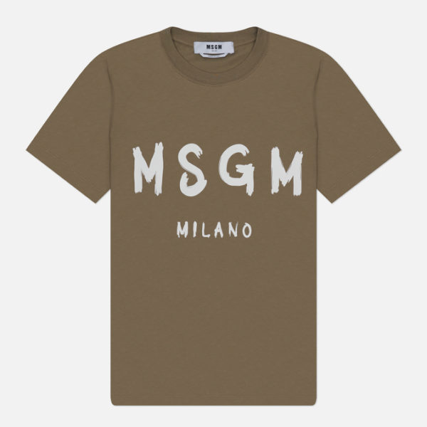 Женская футболка MSGM Brush Stroke Print