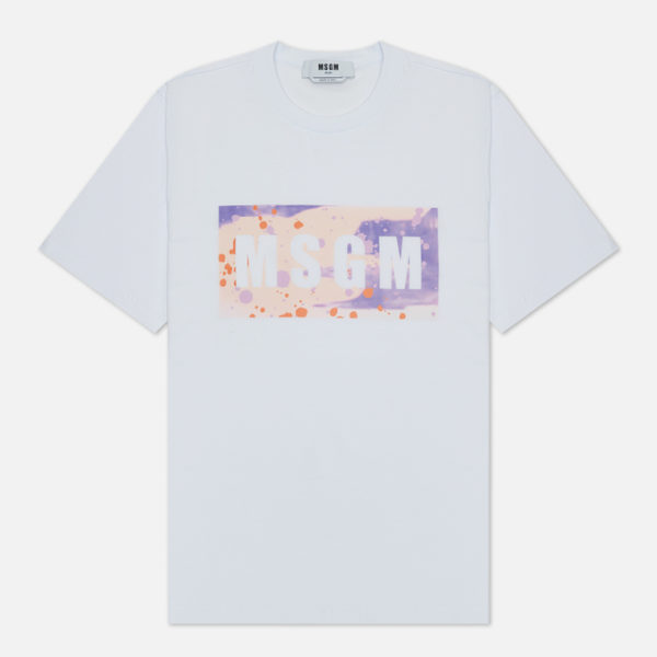 Мужская футболка MSGM Box Logo Dripping Regular