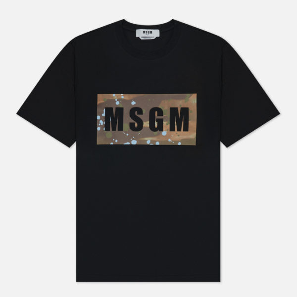 Мужская футболка MSGM Box Logo Dripping Regular