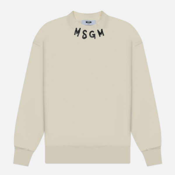 Мужская толстовка MSGM Collar Brush Stroke Logo Print