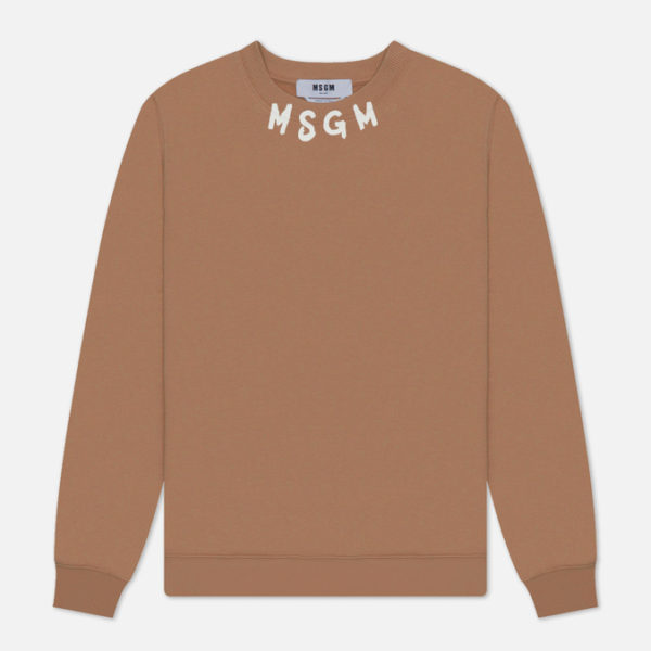 Мужская толстовка MSGM Collar Brush Stroke Logo Print