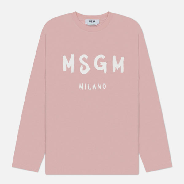 Мужской лонгслив MSGM Brush Sroke Logo Print