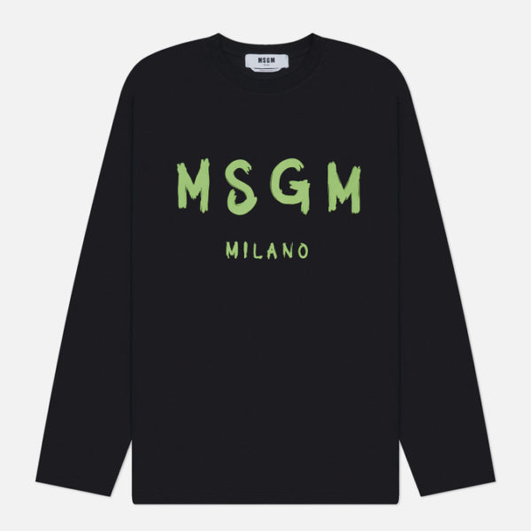 Мужской лонгслив MSGM Brush Sroke Logo Print