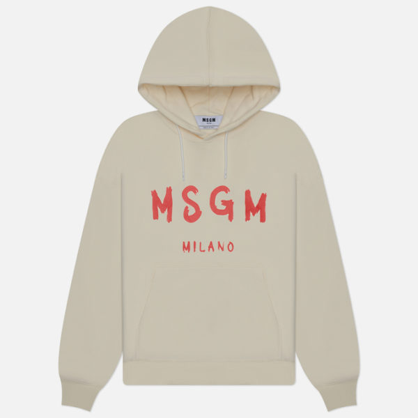 Мужская толстовка MSGM Brush Sroke Logo Print Hoodie