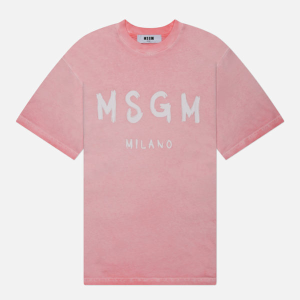 Женская футболка MSGM MSGM Milano Brush Stroke Faded