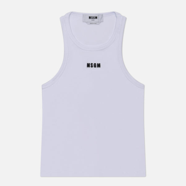Женская майка MSGM Impact Embroidered Logo
