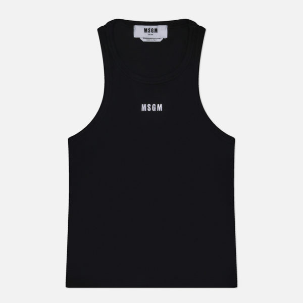 Женская майка MSGM Impact Embroidered Logo