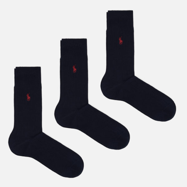 Комплект носков Polo Ralph Lauren Egyptian Cotton Rib Crew 3-Pack