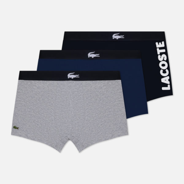 Комплект мужских трусов Lacoste 3-Pack Mismatched Trunk
