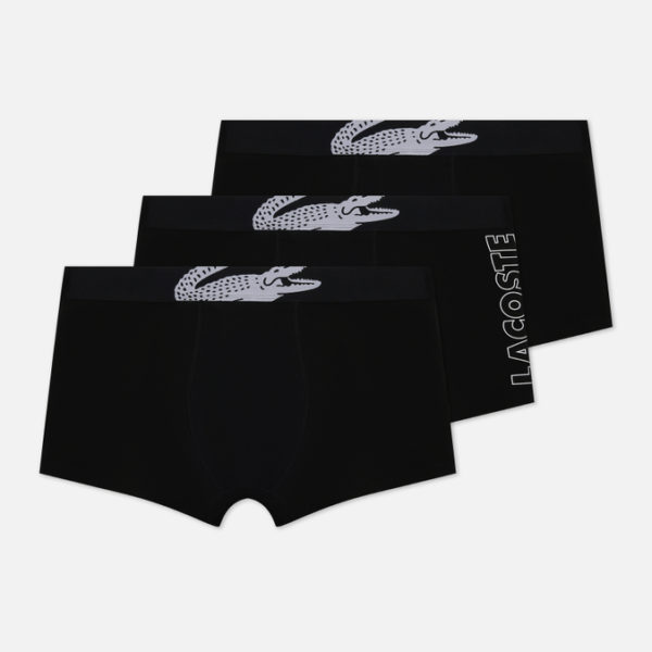 Комплект мужских трусов Lacoste 3-Pack Crocodile Print Trunk