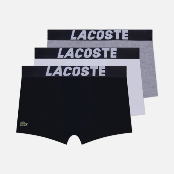 Комплект мужских трусов Lacoste 3-Pack Branded Jersey Trunk