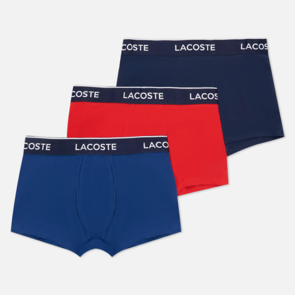 Комплект мужских трусов Lacoste 3-Pack Boxer Casual