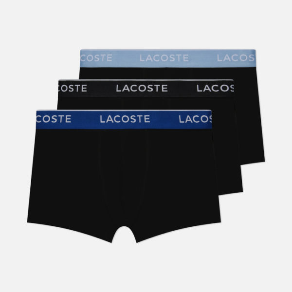 Комплект мужских трусов Lacoste Underwear 3-Pack Boxer Casual Contrast Waistband