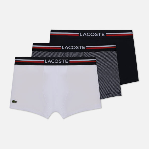 Комплект мужских трусов Lacoste 3-Pack Iconic Three-Tone Waistband